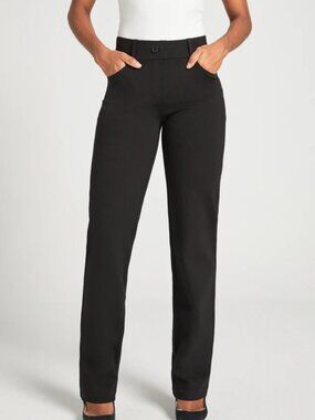 New Betabrand Black Straight 7 Pocket Dress Pant Yoga Pants Medium